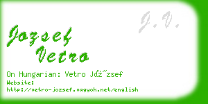 jozsef vetro business card